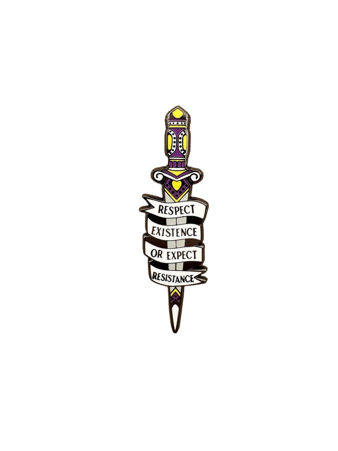Respect Existence Or Respect Resistance Pin Non-Binary Colorway