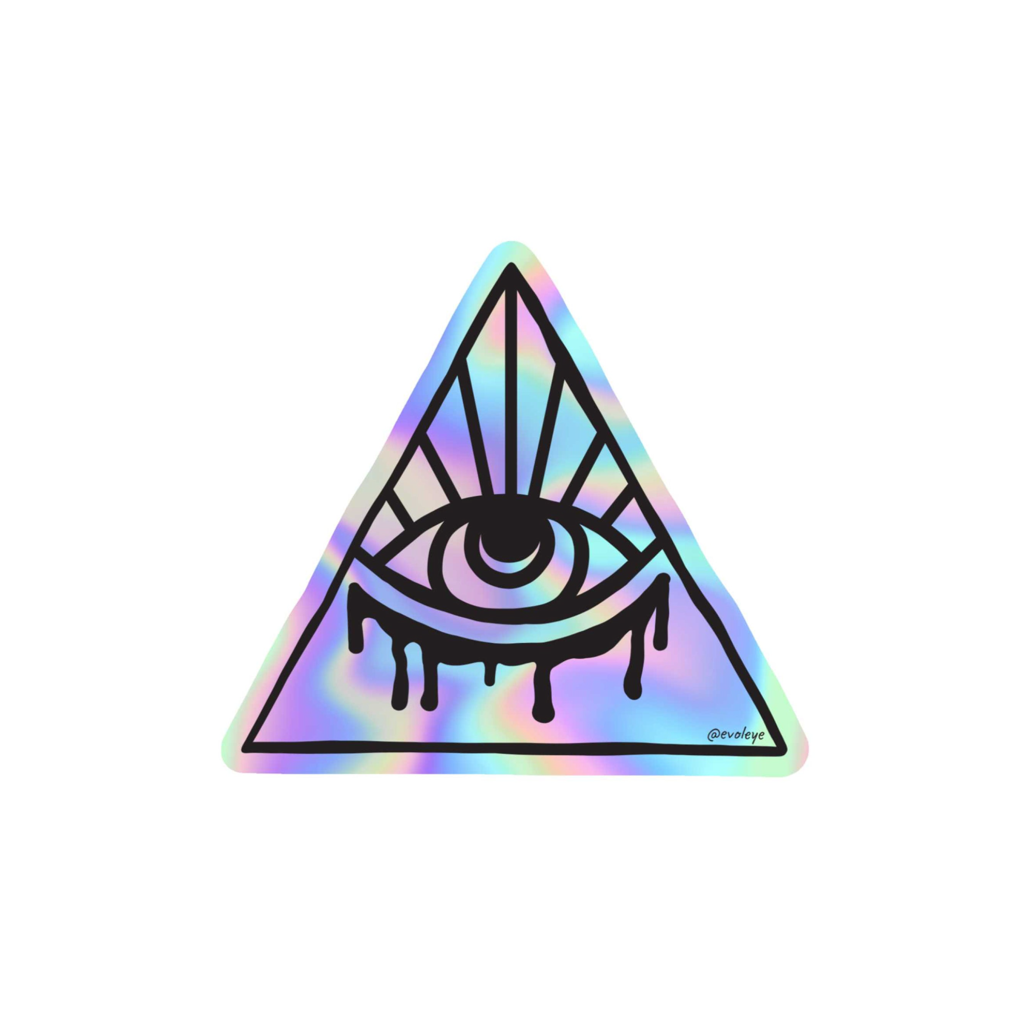 Holographic EVOL-Eye Logo sticker